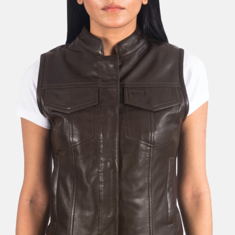 Womens Rayne Moto Brown Leather Vest_5588 copy-9-1623662635955